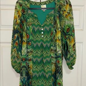 Anthropologie Fig and flowers woman’s Elegant  Blouse 2X
